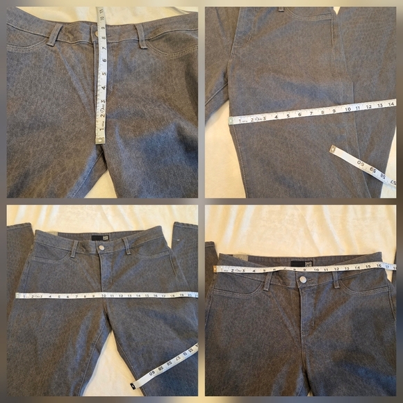 ‼️3/$30‼️ David Kahn Nikki Straight Leg Grey Python Jeans Sz 31 Snake Print New - Picture 14 of 16